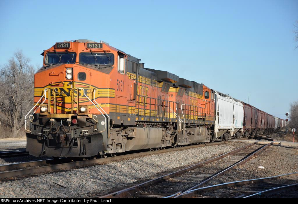 Grain train rolls west